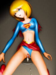 after_rape censored clothing cry cum cum_inside dc dc_comics female female_only highres kara_danvers kara_zor-el nipples panties pussy samejima_minoru skirt solo supergirl superhero superhero_costume superheroine superman_(series) tears