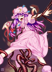 ass blush book cum female patchouli_knowledge purple_hair rape restrained spread_legs summoning tears tentacle tianjin_cat touhou wince