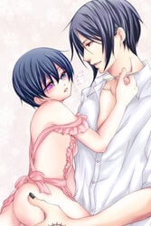 2boys anal anal_fingering apron ass ciel_phantomhive gay girly good_little_housewife kuroshitsuji male nude sebastian_michaelis spoon trap yaoi