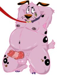 animal_genitalia animal_penis canine canine_penis cartoon_network courage courage_the_cowardly_dog doggyboy57 erection male male_only mammal overweight overweight_male penis pink_balls