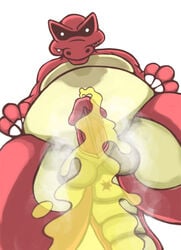 anthro below_view colored krookodile male male_only peeing peeing_on_viewer penis pokémon_(species) pokemon pokemon_(species) solo tagme urine waruvial