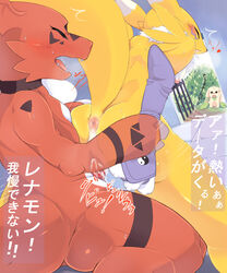 digimon female guilmon ouka_(artist) renamon terriermon