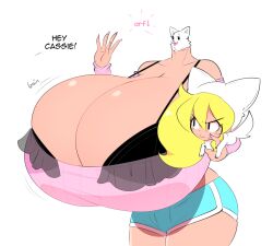 1girls angry ass big_ass big_breasts blonde_hair breast_focus breasts canine cassie_(theycallhimcake) cleavage dullahan female female_focus female_only giant_breasts gigantic_breasts huge_breasts hyper hyper_breasts massive_breasts solo theycallhimcake top_heavy