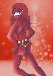 1girls anthro austria_(countryhumans) christmas countryhumans countryhumans_girl imsact red_body red_hair red_skin short_hair small_breasts tagme