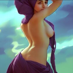 ai_generated breasts exposed_breasts female hijab muslim