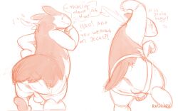 16:10 anthro anus ass backsack balls ballsack brother brothers caught caught_off_guard clothing dialogue duo english_text feral fire flaccid fur generation_2_pokemon genitals hi_res implied_incest jockstrap male male/male nervous nintendo penis perineum pokémon_(species) pokemon pokemon_(species) redishdragie sibling surprise text thinking typhlosion underwear video_games walk-in widescreen