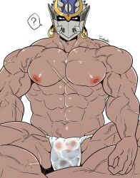 abs balls bara big_muscles big_pecs bulge chest_scar daddy dilf earrings fundoshi fundoshi_only helmet helmet_only human human_only lifewonders male male_only mostly_nude muscular muscular_human nipples pecs penis scar shiva_(tokyo_afterschool_summoners) solo tokyo_afterschool_summoners transparent_clothing underwear xxx___13