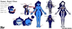 4_toes anatomy belly belly_button big_breasts big_hair blue_body blue_eyes blue_hair blue_pubes blue_pubic_hair blue_pussy blue_pussy_hair blue_skin bones boobs breasts breasts_out breasts_outside character_bio character_profile character_sheet feet female female_only giant_breasts gloves holding holding_drink holding_object long_gloves long_hair massive_breasts nipples no_bra no_clothes no_clothing no_panties no_underwear nude nude_female pepsi pepsi-chan pepsi_addict pepsi_chan pepsiwoman ponytail_female pubes pubic_hair pussy pussy_hair red_gloves red_shirt rule_63 shirt thick_ass thick_hips thick_legs thick_thighs vagina white_nipples white_pussy