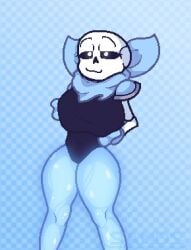 1girls 2d breasts ectobody ectobreasts female rule_63 sans sans_au solo tagme underswap underswap_genderswap underswap_sans underswap_sans_genderswap undertale undertale_(series) undertale_au uttsans_(artist)