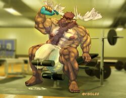 abs biceps bulge dirty_jockstrap furry gym hyper hyper_balls hyper_bulge hyper_genitalia hyper_penis hyper_testicles jockstrap male male_focus male_only muscle muscles muscular muscular_arms muscular_ass muscular_back muscular_legs muscular_male muscular_thighs nipples pecs sweaty v8glzz veins