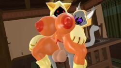 3d :3 animated anthro big_areola big_balls big_penis big_thighs bigger_female blazblue blush cat_ears cat_tail catboy catgirl cum cum_in_pussy cum_inside dark-skinned_female dark-skinned_male dark_skin ejaculation ejaculation_while_penetrated female grey_fur kaka_(blazblue) katsukaka_(taokakaguy) massive_breasts mr_chazz80 no_sound on_table partially_clothed penetration purple_eyes red_eyes room sex sharp_teeth shiny_skin shoes smaller_male stomach taokaka thrusting vaginal vaginal_penetration vaginal_sex video white_fur yellow_clothing