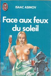 1960s 1960s_futurism 1961 1girls 1robot 20th_century 60s bedroom_eyes blonde blue_eyes book_cover breasts breasts_out cover_page draped_cloth drapery_(clothing) female_focus french_text futuristic gladia_delmarre_(naked_sun) holding_drink holding_object isaac_asimov looking_at_viewer naked_sun_(novel) official_art reclining relaxed relaxing retrofuturism retrofuturist robe robe_only robot sci-fi small_eyebrows softcore solo solo_female tagme thin thin_eyebrows vintage