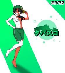 1girls alternate_version_available anime_style countryhumans countryhumans_girl female female_only hat japanese_text mexico quetzalcóatl_(artist) simple_background small_breasts statehumans statehumans_girl tabasco_(statehumans) text white_body