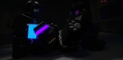 3d armor closed_eyes clothed decaying_winter dim_lighting eru_scout_(decaying_winter) facefuck interrogation interrogation_room legs_spread lulu_(decaying_winter) moosty night_vision_goggles roblox roblox_game robloxian self_upload tagme teasing