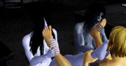 1boy 2girls 3d 3d_(artwork) 3dhentaihero crossover ghost ghost_girl ju-on link saeki_kayako the_grudge the_legend_of_zelda the_ring yamamura_sadako