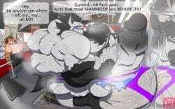 abs biceps chaz_the_red_panda furry gym hyper hyper_balls hyper_genitalia hyper_penis hyper_testicles male male_focus male_only muscle muscle_growth muscles muscular muscular_arms muscular_ass muscular_back muscular_legs muscular_male muscular_thighs nipples pecs public_nudity veins veiny_penis