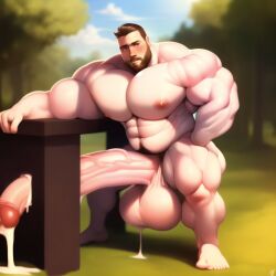 abs ai_generated balls biceps hyper hyper_balls hyper_genitalia hyper_penis hyper_testicles male male_focus male_only muscles muscular muscular_arms muscular_ass muscular_back muscular_legs muscular_male muscular_thighs nipples pecs penis testicles veins veiny_penis