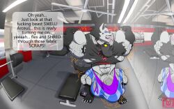 abs biceps chaz_the_red_panda furry gym hyper hyper_balls hyper_bulge hyper_genitalia hyper_penis hyper_testicles male male_focus male_only muscle muscle_growth muscles muscular muscular_arms muscular_ass muscular_back muscular_legs muscular_male muscular_thighs nipples pecs public_nudity veins veiny_penis