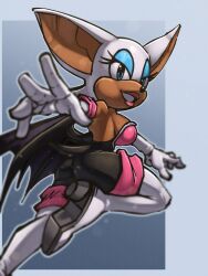 ass breasts dark-skinned_female dark_skin looking_at_viewer rouge_the_bat sonic_(series) sonic_the_hedgehog_(series) tighesammy