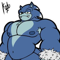 belly hedgehog hedgehog_humanoid koki_1 male_only muscular_male non-human pecs solo solo_male sonic_(series) sonic_the_hedgehog sonic_the_werehog sonic_unleashed werehog