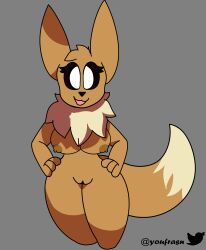 1girls absurd_res anthro canid canine eevee female fox generation_1_pokemon hi_res hybrid mammal nintendo pokémon_(species) pokemon pokemon_(species) solo youfrasn