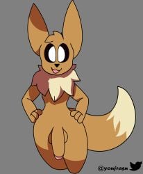 1boy absurd_res anthro canid canine eevee fox generation_1_pokemon hi_res humanoid male mammal nintendo pokémon_(species) pokemon pokemon_(species) solo youfrasn