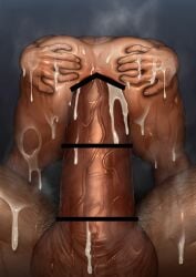 anal anal_sex big_ass censored_penis excessive_cum gay gay_sex goronaoki gorou_naoki huge_cock hyper_penis muscular_ass muscular_male