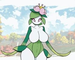 1girls 1pokemon animated big_breasts bouncing_breasts breasts breasts_out cleavage crown digital_media_(artwork) eyelashes featureless_breasts featureless_crotch female female_only flora_fauna flower flower_in_hair forest_background frame_by_frame green_hair green_skin hi_res hips hips_wider_than_shoulders hisuian_form hisuian_lilligant huge_breasts humanoid jiggle jiggling jiggling_breasts laranthrod large_breasts latiar leaf leaf_clothing leaves leaves_in_hair leotard lilligant looking_at_viewer looking_forward mascara mouthless mouthless_female naked nintendo no_mouth no_nipples no_nose no_pussy nude nude_female nudity pink_eyes pink_headwear pink_sclera plant plant_arms plant_girl plant_hair plant_humanoid pokémon_(species) pokemon pokemon_(game) pokemon_(species) pokemon_legends:_arceus purple_eyes sky_background smooth_animation solo solo_female solo_focus swaying swaying_breasts swaying_hips thick thick_hips thick_legs thick_thighs thighs video_games voluptuous white_breasts white_eyes white_iris white_legs white_pupils white_skin wide_hips