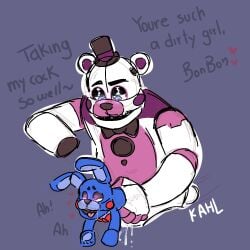 anal anal_sex animatronic anthro bear bonnie_(fnaf) duo five_nights_at_freddy's five_nights_at_freddy's:_sister_location funtime_freddy_(fnafsl) itsjustapixel3 lagomorph leporid machine male male/male mammal penetrable_sex_toy penetration rabbit robot scottgames sex_toy sister_location size_difference vaginal_penetration