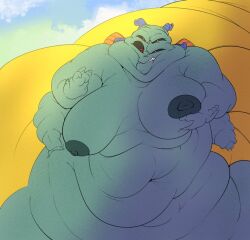 4_arms 4_eyes alien bbw breasts earthworm_jim_(franchise) fat female huge insectoid insects monster_girl multi_arm multi_eye multi_limb queen_slug-for-a-butt smokii ssbbw weight_gain