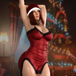 1girls 3d abs athletic athletic_female avengers big_breasts black_widow_(marvel) breasts busty christmas christmas_hat cleavage eyebrows eyelashes eyes female female_focus female_only fit fit_female hair hips hourglass_figure huge_ass huge_breasts human human_only large_breasts legs light-skinned_female light_skin lips marvel marvel_cinematic_universe natasha_romanoff nightgown nipples_visible_through_clothing nordfantasy realistic red_hair scarlett_johansson skin_tight solo solo_female straight_hair thick thick_legs thick_thighs thighs tight_clothing top_heavy upper_body voluptuous waist wide_hips