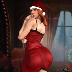 1girls 3d athletic athletic_female big_breasts black_widow_(marvel) busty christmas christmas_outfit female female_focus female_only fit fit_female hourglass_figure huge_breasts human human_only large_breasts light-skinned_female light_skin marvel marvel_cinematic_universe mature_female natasha_romanoff nightgown nordfantasy pawg realistic scarlett_johansson silk solo solo_female straight_hair superheroine thick thick_legs thick_thighs thighs top_heavy upper_body voluptuous waist wide_hips