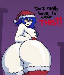 big_ass big_butt cave_story christmas christmas_outfit misery_(cave_story) pale-skinned_female royalmilk20 solo_female tagme thick_thighs wide_hips