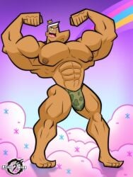 big_bulge bulge clouds fairy flexing huge_bulge jorgen_von_strangle male male_only muscle_growth muscles muscular muscular_male nickelodeon posing straight_hair the_fairly_oddparents thong vispaking