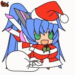 animated big_breasts breasts christmas spin swasbi_(artist)