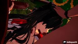 1girls 2boys 3d animated black_hair black_penis blowjob blue_eyes cheating christmas christmas_clothing christmas_outfit christmas_tree dark-skinned_male dark_skin deep_blowjob deepthroat fate_(series) female hand_on_head handjob handjob_while_sucking head_tilt imsayaa34 koikatsu light-skinned_female light_skin mmf_threesome netorare no_sound ntr oral petite snowman surprise_deepthroat threesome tohsaka_rin twintails video