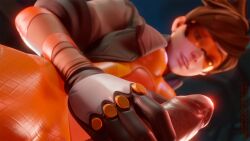 1futa 3d 3d_(artwork) blender blizzard_entertainment futa_only futanari not_furry orange-tinted_eyewear overwatch overwatch_2 penis solo taker_pov tinted_eyewear tracer tracerlover visor