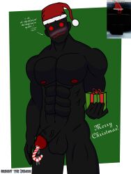 1boy artist_request bara candy_cane candy_cane_insertion christmas darklaus_(jtoh) demon dick foreskin gay juke's_towers_of_hell male_urethral_insertion muscles muscular muscular_male penis precum roblox roblox_game robloxian sounding source_request urethral urethral_insertion