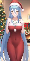 1girls ai_generated azura_(fire_emblem) badtimer christmas fire_emblem fire_emblem_fates nintendo solo stable_diffusion