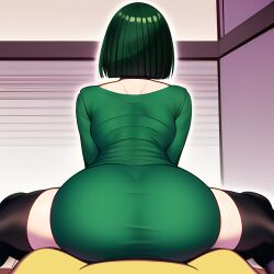 1boy 1boy1girl 1girls adult adult_female ai_generated ass ass_in_dress aura back back_view bedroom big_ass big_butt boots bubble_ass bubble_butt clothed clothing dark_green_hair dat_ass dress fat_ass female female_on_top from_behind fubuki_(one-punch_man) green_dress green_hair high_boots highres hips large_ass legs legs_apart legs_spread light-skinned_female light_skin male male/female male_pov medium_hair miniskirt on_top one-punch_man pov pov_eye_contact room round_ass saitama short_hair short_skirt sitting sitting_on_penis sitting_on_person skirt spread_legs superheroine teasing thick thick_legs thick_thighs thighhighs thighs tight_clothing tight_dress wide_hips