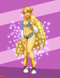 ass_expansion bikini biting_lip blonde_hair breast_expansion breath_of_the_wild fairy great_fairy hair_growth knees_together_feet_apart mav_art pink_pupils pointy_ears princess_zelda the_legend_of_zelda the_legend_of_zelda:_breath_of_the_wild transformation transformation_sequence weight_gain zelda_(breath_of_the_wild)