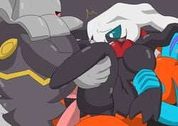 1girls blush color darkrai deoxys dusknoir female female_pokemon femsub feral insertion interspecies male male/female male_dusknoir male_pokemon male_pokemon/female_pokemon maledom multiple_males nintendo nude penis pokémon_(species) pokemon pokemon_(species) sex side_view straight tagme