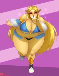 alternate_breast_size ass_expansion bikini blonde_hair blowing_kiss breast_expansion breath_of_the_wild fairy fat great_fairy mav_art overweight overweight_female pink_pupils pointy_ears princess_zelda the_legend_of_zelda the_legend_of_zelda:_breath_of_the_wild transformation transformation_sequence weight_gain zelda_(breath_of_the_wild)