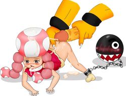 ass bowser chain_chomp female mario_(series) nintendo oyashiro_thr43 toadette