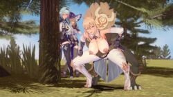 1080p 1920x1080 1boy 3d 3girls ahe_gao animated behind_tree big_breasts blonde_hair blue_eyes blush bouncing_breasts breasts censored climax clothing eula_(genshin_impact) female genshin_impact hilichurls_(species) huge_breasts interspecies jean_gunnhildr koro22 large_breasts lisa_(genshin_impact) male nipple_piercing no_sound orgasm peeping penis_in_pussy pussy_ejaculation pussy_juice pussy_juice_drip sex thick_thighs thighs vaginal_sex video