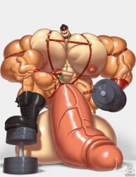 abs biceps furry gay hyper hyper_balls hyper_genitalia hyper_penis hyper_testicles male male_focus male_only mankini muscle muscles muscular muscular_arms muscular_ass muscular_back muscular_legs muscular_male muscular_thighs nipples pecs red_mankini regnar solo veins veiny_penis