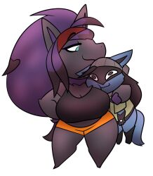 big_breasts breasts dart(dewwydartz) female furry lucario nea(dewwydartz) pokemon pokemon_(species) potoobrigham zoroark