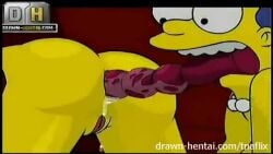 animated cum_in_mouth cum_on_face drawn-hentai english_voice_acting female homer_simpson julia_(the_simpsons) marge_simpson mp4 sound the_simpsons video voice_acted