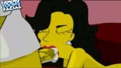 closed_eyes cum_in_mouth famous-toons-facial julia_(the_simpsons) tagme