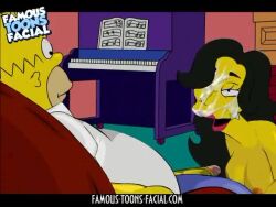 cum_on_face famous-toons-facial homer_simpson julia_(the_simpsons) tagme the_simpsons